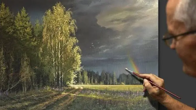 彩虹（雨后）丙烯画 艺术家 - Viktor Yushkevich
