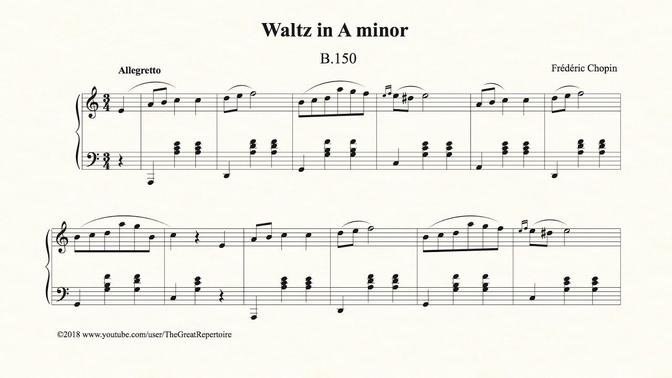 Chopin: Waltz in A minor, B 150, Op. Posth