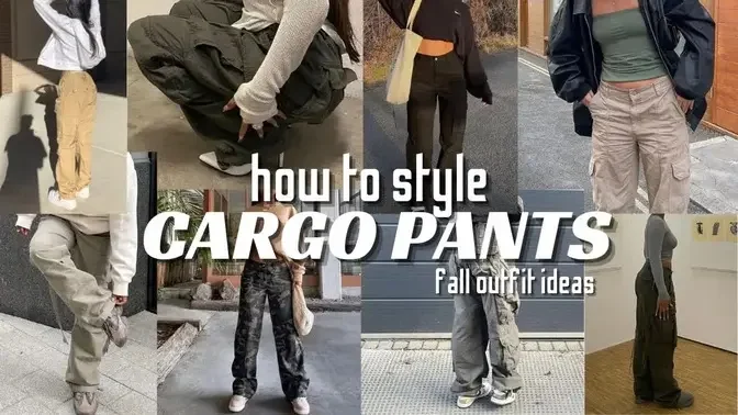 some FALL CARGO PANTS OUTFIT INSPO | cargo pants outfit ideas for fall 2022