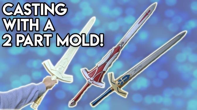 Cosplay Sword Casting Tutorial - 2 Part mold
