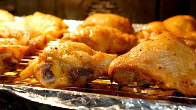How to make Juicy Crispy Oven Baked Chicken Recipe | Views on the road Chicken
