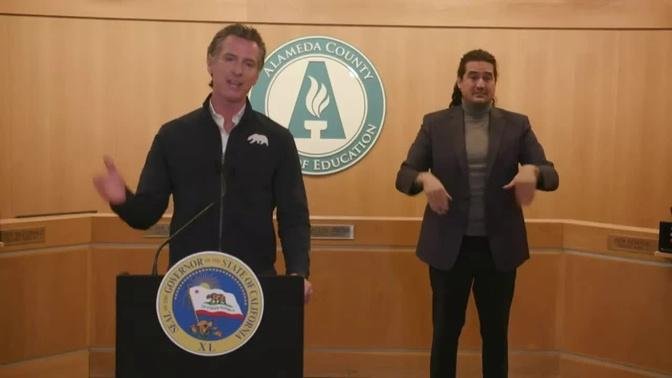 Governor Newsom Visits Vaccination Clinic in Alameda County: February 19, 2021