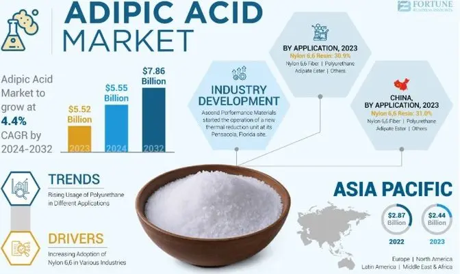 Adipic Acid Market to Receive Overwhelming Hike in Revenues by 2024-2032