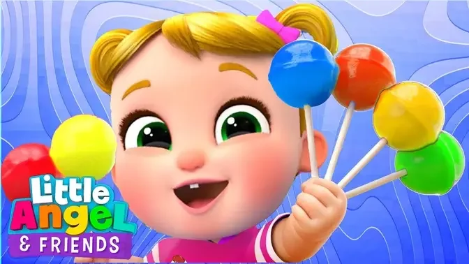 Lollipops, Balloons and Sunglasses! | Colors Song | Little Angel And  Friends Kid Songs