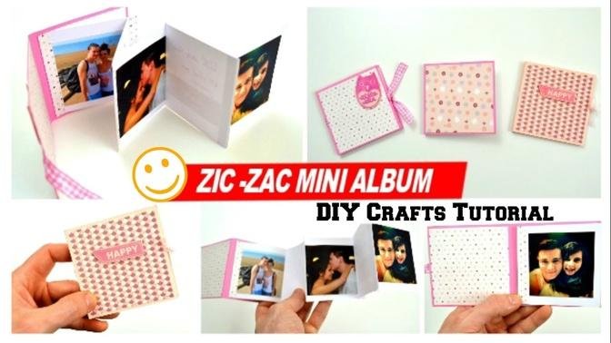 DIY Crafts - How to make a Mini Photo Album for boyfriend - DIY Ideas - Scrapbook making at home