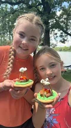 The sisters with their savory creations. (Courtesy of Allison Lundeen)