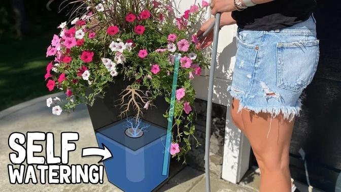 DIY Self Watering Planter Conversion