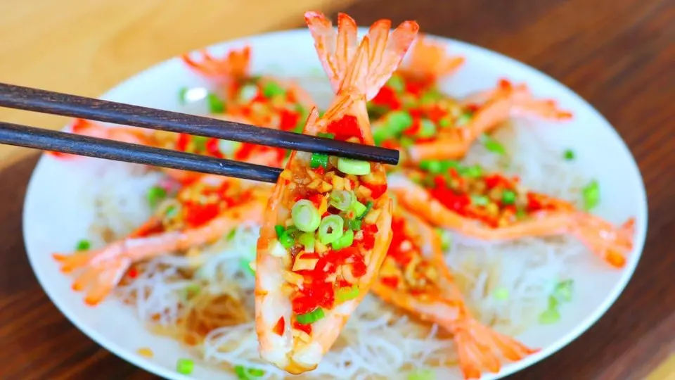 蒜蓉粉絲蒸蝦～只需15分鐘！【美食天堂】