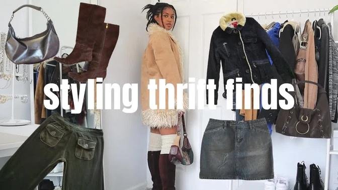 how I STYLED MY BEST THRIFT FINDS INTO WINTER OUTFITS