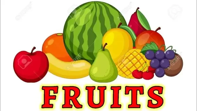 fruits name with picture for kids