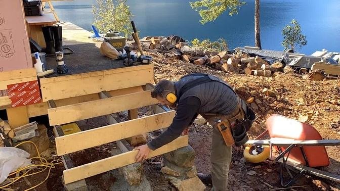 Fixing Mistakes and Building Stairs On My Off Grid Cabin!!!