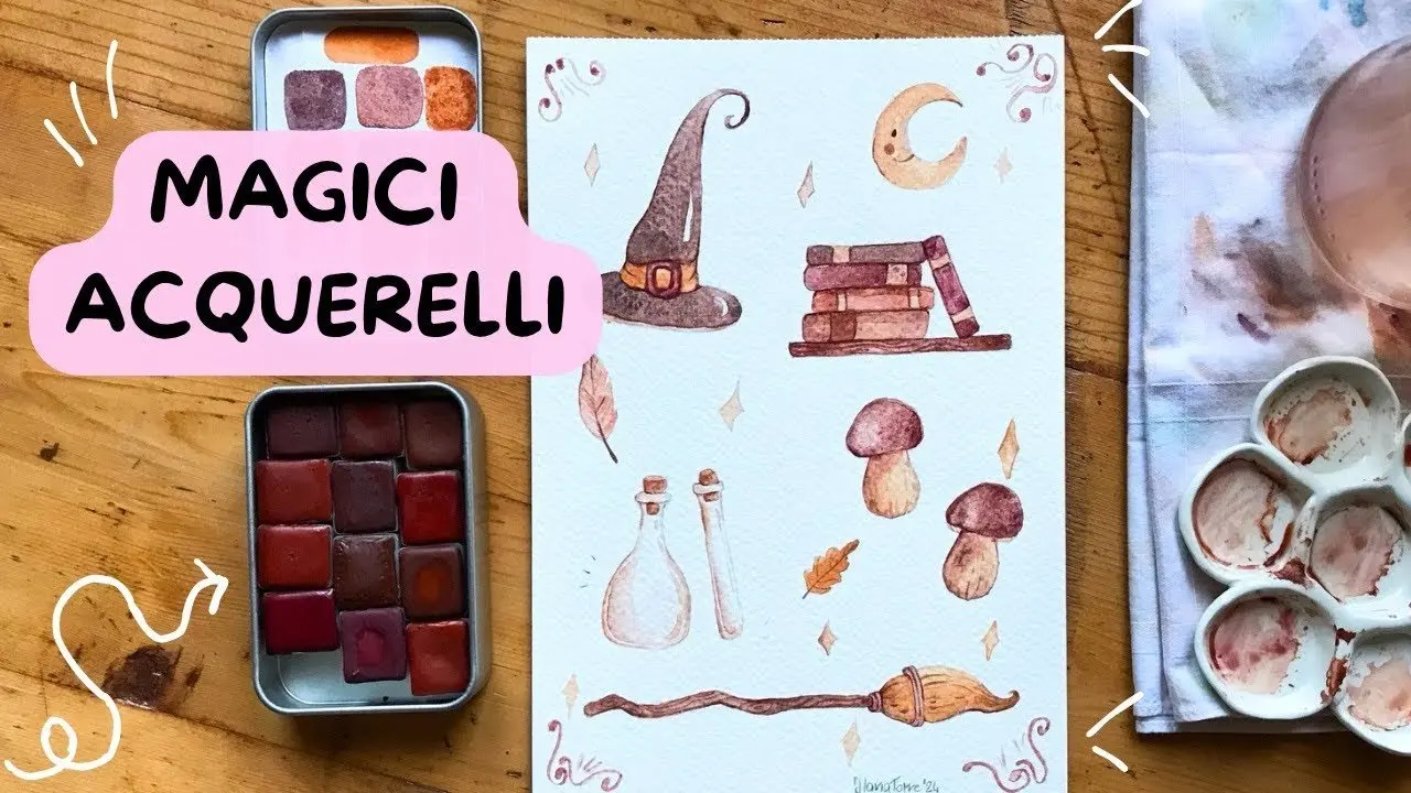 PROVO NUOVI ACQUERELLI IN UN'ILLUSTRAZIONE MAGICA