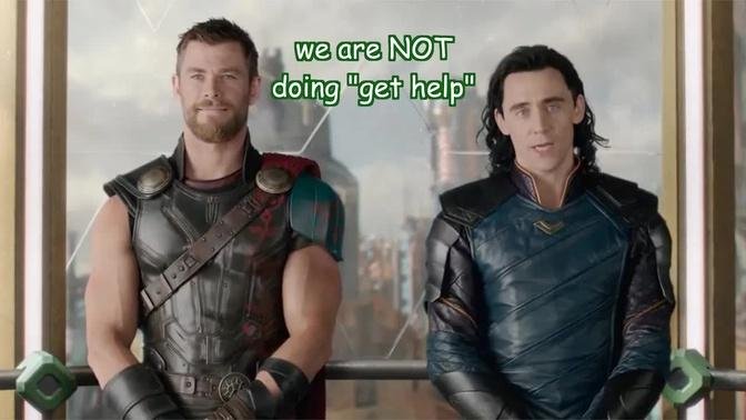 loki and thor being a chaotic duo