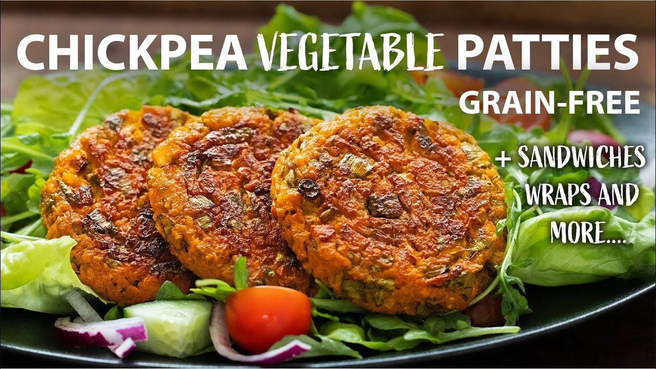 BAKED CHICKPEA VEGETABLE PATTIES Recipe | Easy Vegetarian and Vegan ...