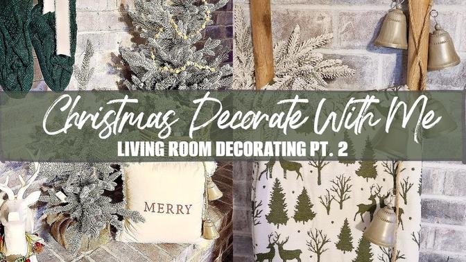 _2022_ CHRISTMAS DECORATE WITH ME! __ RUSTIC CHRISTMAS FIREPLACE IDEAS 2022 __ ROBIN LANE LOWE