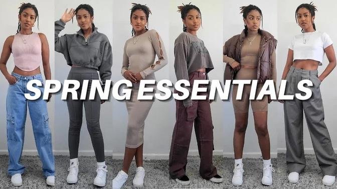 spring essentials styling haul | styling spring outfits with closet staples