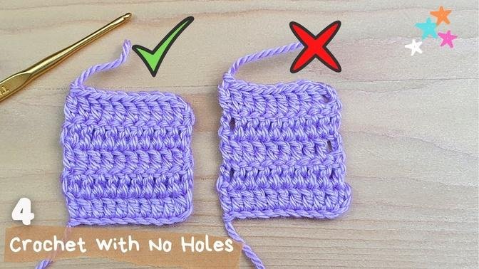 Basic Crochet 104|How to Double Crochet without Holes | Crochet Straight Edges| ViVi Berry Crochet