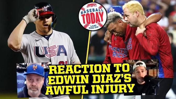 Reaction to Edwin Diaz's awful injury in the WBC | Baseball Today