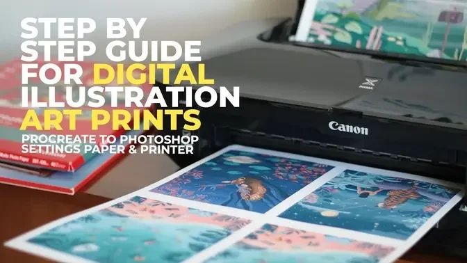 How To Prepare YOUR DIGITAL ARTWORK FOR PRINT | Step by Step Guide Digital Illustrations Art Prints