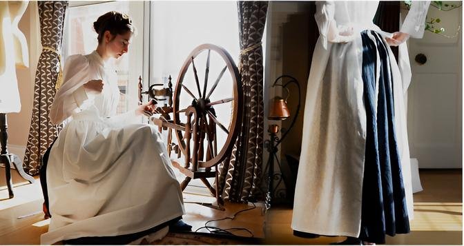  Hand Sewing an Apron in Victorian Style