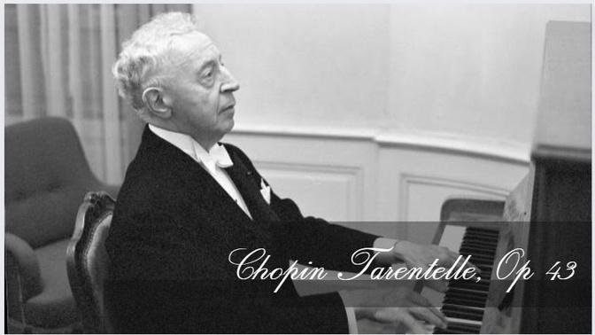 Arthur Rubinstein - Chopin Tarentelle, Op 43
