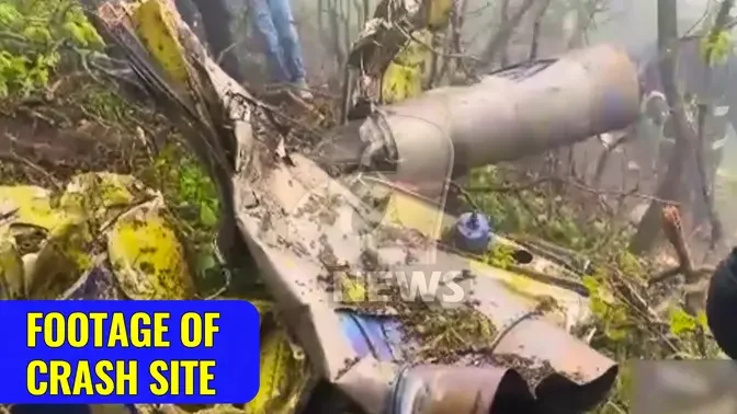 Footage of Helicopter Crash Site in Which Iran President Was Killed Released