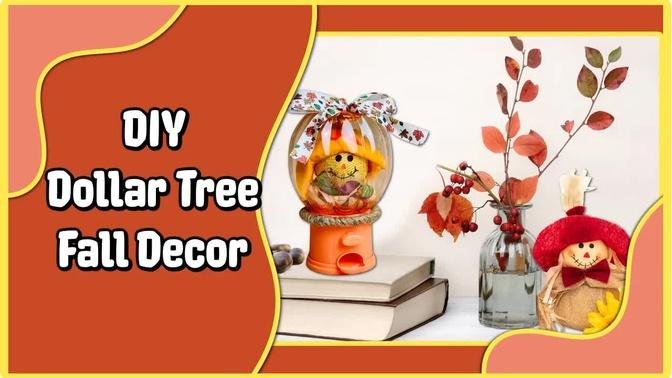 DIY Fall Pumpkin Mini GumBall Machine Harvest Decor | Craft Ideas For 2022 | Easy Dollar Tree DIY