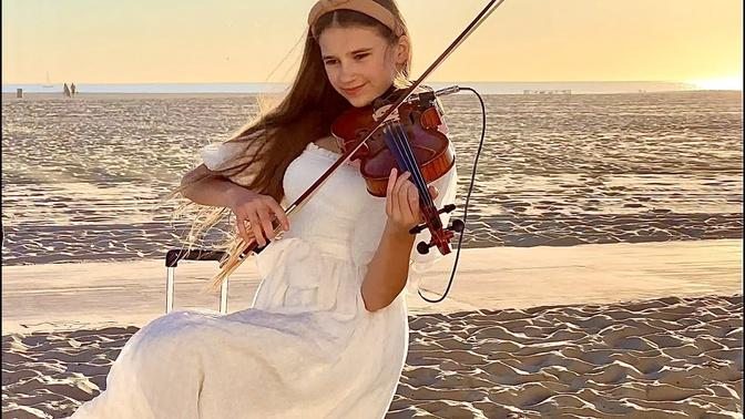 INCREDIBLE BEACH PERFORMANCE _ Alan Walker - Darkside - Karolina Protsenko - Violin Cover