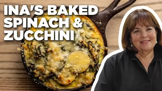 Ina Garten's Baked Spinach and Zucchini | Barefoot Contessa | Food Network