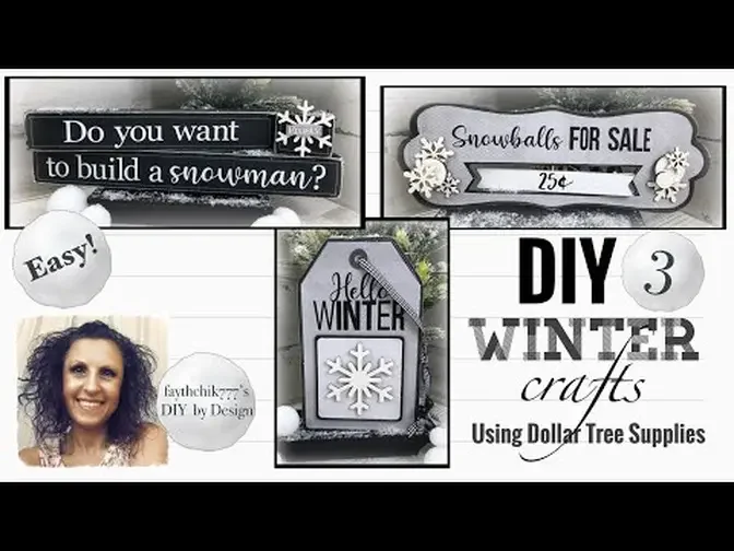 DIY Easy Dollar Tree Winter Crafts | DIY Winter Crafts | DIY Easy Winter Crafts