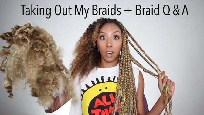 Braids To Curls! Taking Out My Box Braids + Curly Wash Routine! | BiancaReneeToday