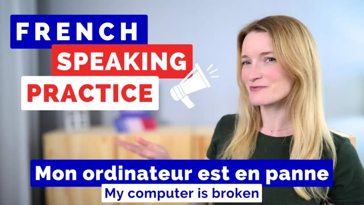 New French Speaking Practice | Mon ordinateur est en panne  🖥️ 🇫🇷