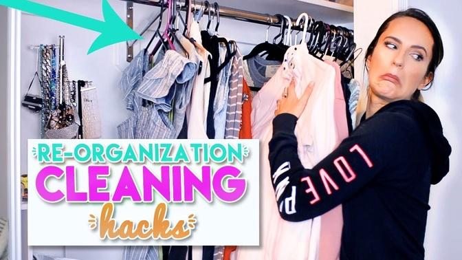 7 Life Hacks for REORGANIZING + CLEANING YOUR ROOM!