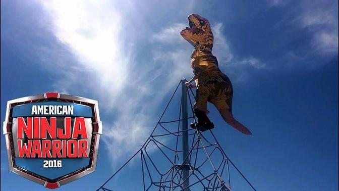Inflatable T-Rex American Ninja Warrior Submission Video - Part 2