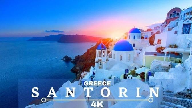 Santorini Greece 4K Drone _Stunning Sunset_ Cinematic Drone Footage ...