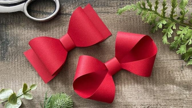 Two Easy Paper Bows | Paper Craft Ideas