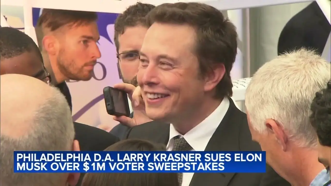 Philadelphia DA sues Elon Musk, super PAC over controversial $1M voter giveaway