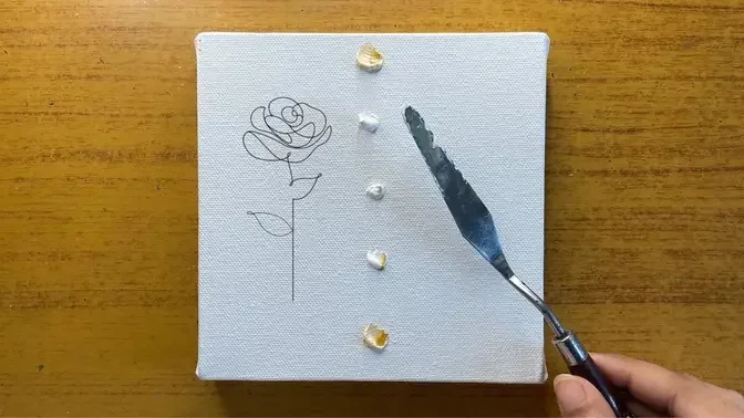 Rose flower acrylic painting/easy rose painting for beginners/#acrylicpainting #27