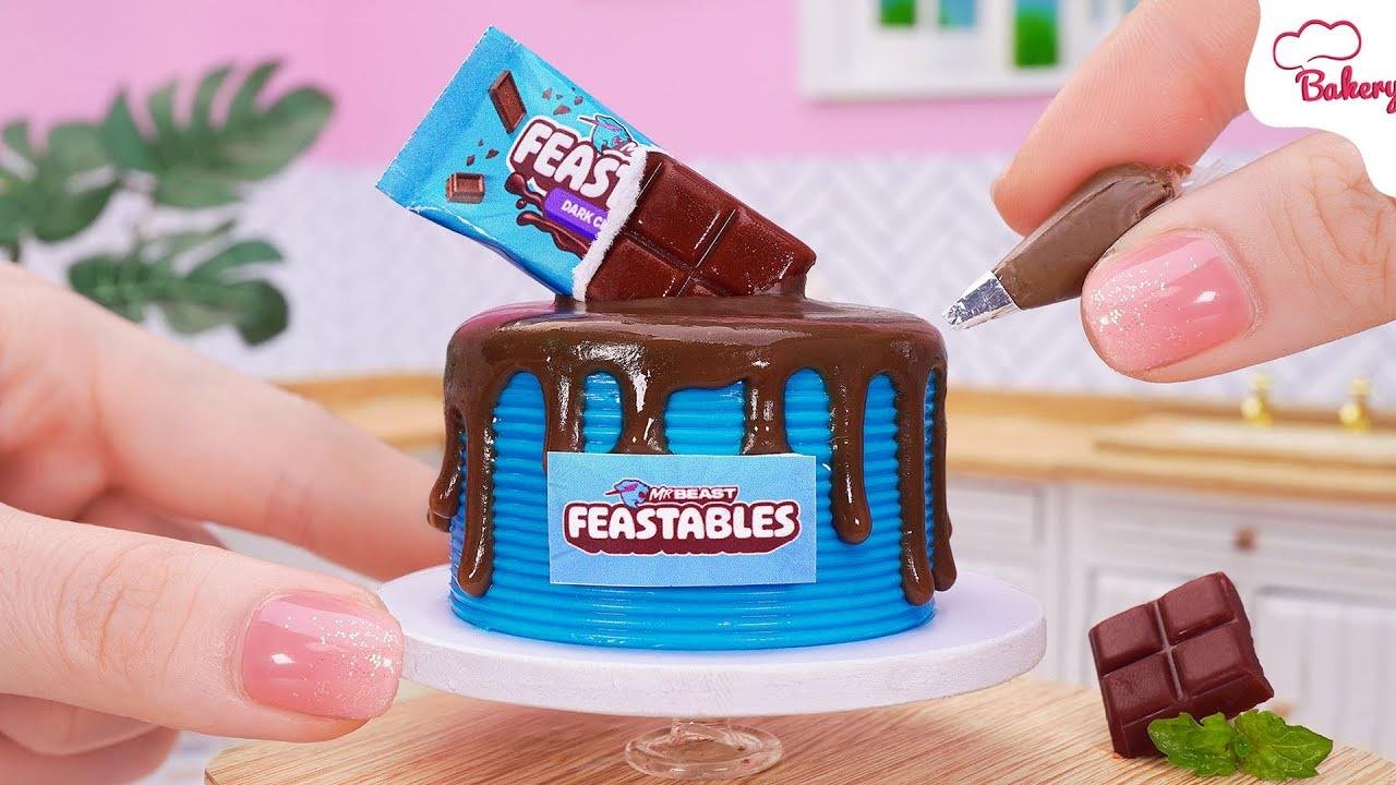 [💕Mini Cake 💕] Surprised Miniature Mr.Beast Feastables New Chocolate ...