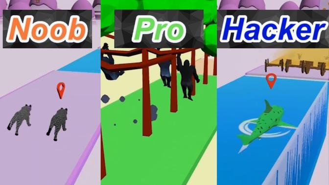 Animal Transform | Noob vs Pro vs Hacker | DuDu gaming