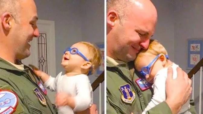 Precious Moment Between Baby And Dad Will Make You Metling Your Heart | Funny Kids