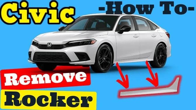 Honda Civic --- How to Remove Side Rocker Molding Removal 2022 2023