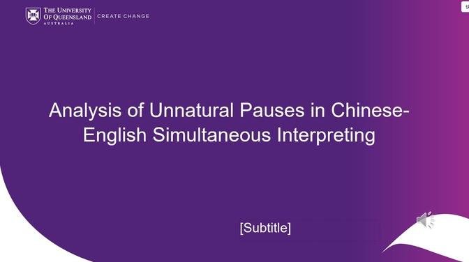 Unnatural Pauses in Simultaneous Interpreting