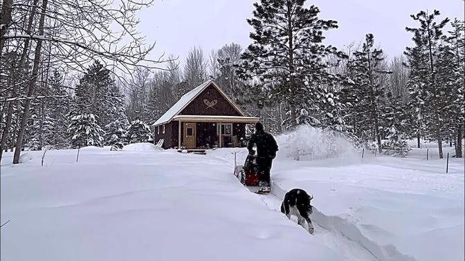 Frozen Off Grid Cabin After A Snowstorm: Snow Removal And Homesteading Talk