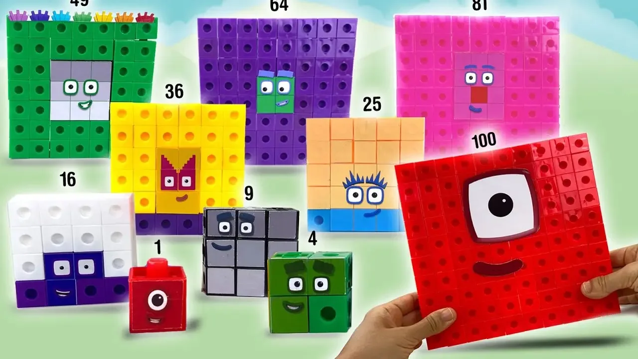 DIY Numberblocks All Squares Snap Cubes Custom Set || Keiths Toy Box ...