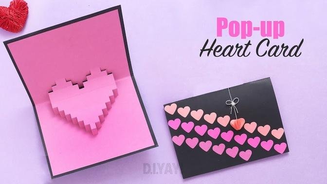 HOW TO MAKE POP UP HEART CARD _ Pop up Card _ 3D Heart Card