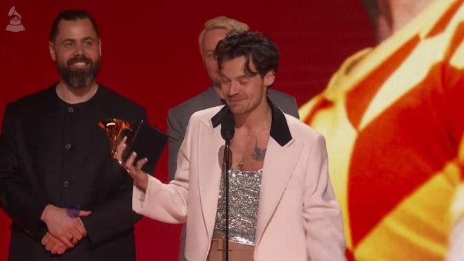 HARRY STYLES Wins Album Of The Year For ‘HARRY'S HOUSE' | 2023 GRAMMYs Acceptance Speech