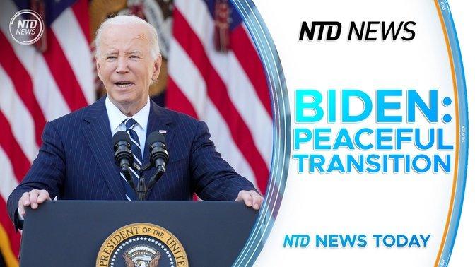 Biden Promises Peaceful Transition to Trump Admin; Rep. Mike Johnson Launches Bid for House Speaker