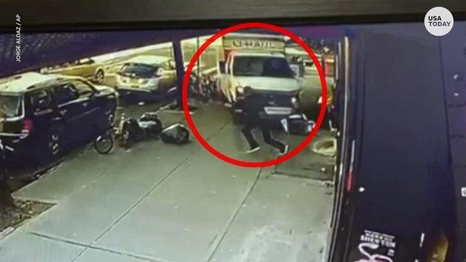 NYPD officials have arrested a suspect who is accused of driving a U-Haul truck into pedestrians 