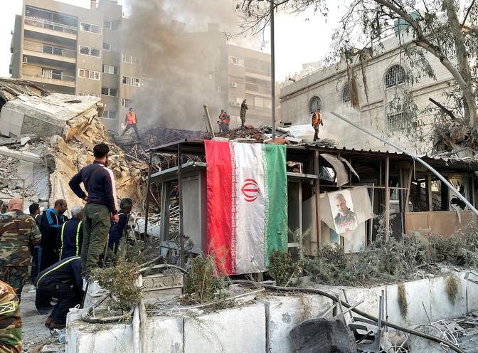 Iran says Israel bombs its embassy in Syria, kills commanders